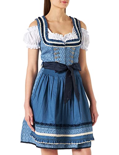 Stockerpoint Damen Dirndl Angelica Kleid für besondere Anlässe, blau, 40 von Stockerpoint