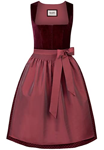 Stockerpoint Damen Dirndl Aurora Kleid für besondere Anlässe, Bordeaux, 38 von Stockerpoint