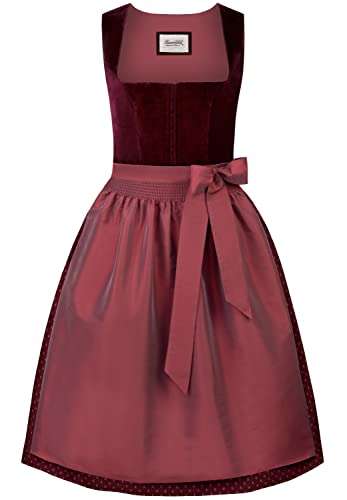 Stockerpoint Damen Dirndl Aurora Kleid für besondere Anlässe, Bordeaux, 42 von Stockerpoint