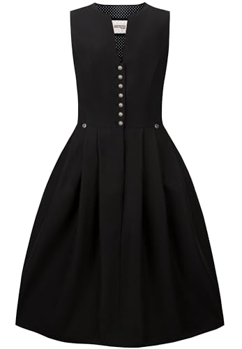 Stockerpoint Damen Elsa Midi Midi Dirndl ohne Schürze, schwarz, 38 von Stockerpoint