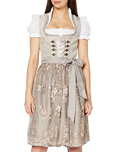 Stockerpoint Damen Dirndl Elyse Kleid für besondere Anlässe, Taupe, 38 von Stockerpoint