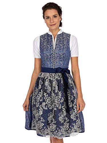 Stockerpoint Damen Dirndl Leah Kleid für besondere Anlässe, blau, 44 von Stockerpoint