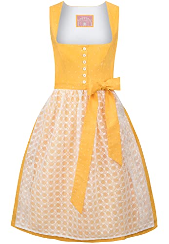 Stockerpoint Damen Dirndl Lisanne Kleid für besondere Anlässe, gelb, 40 von Stockerpoint