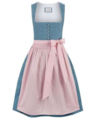 Stockerpoint Damen Madeline Midi Dirndl, Rauchblau, 38 von Stockerpoint