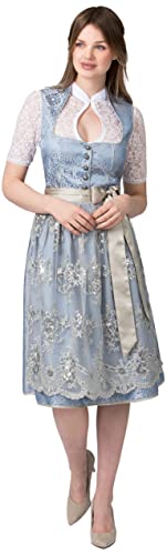 Stockerpoint Damen Dirndl Odina Kleid f r besondere Anl sse, Rauchblau, 32 EU von Stockerpoint