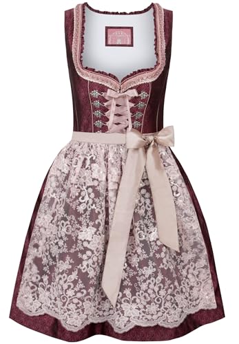 Stockerpoint Damen Dirndl Rosalinde Kleid für besondere Anlässe, Bordeaux, 30 von Stockerpoint