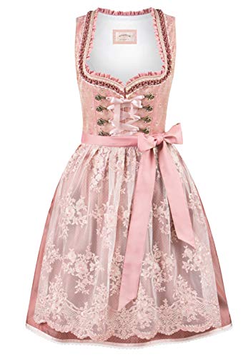 Stockerpoint Damen Dirndl Sylvie Kleid für besondere Anlässe, Altrosa, 34 von Stockerpoint