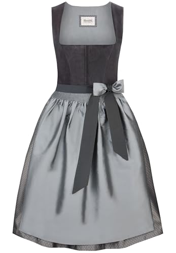 Stockerpoint Damen Gloria Midi Dirndl, Graphit, 38 von Stockerpoint