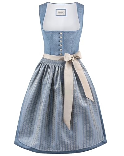 Stockerpoint Damen Irit Midi Dirndl, Rauchblau, 38 von Stockerpoint