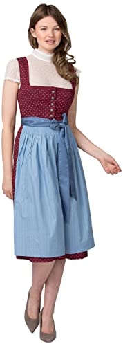 Stockerpoint Damen Julina Midi Dirndl, Bordeaux, 48 von Stockerpoint