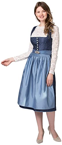 Stockerpoint Damen Leonora Midi Dirndl, blau, 32 von Stockerpoint