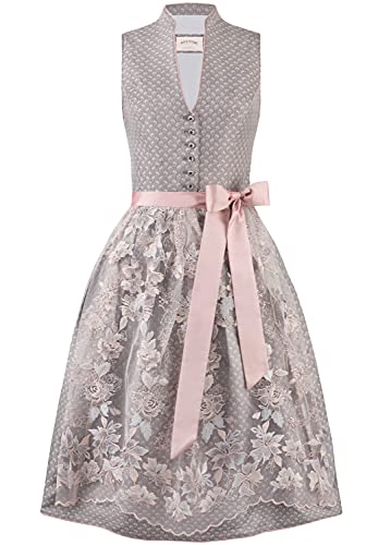 Stockerpoint Damen Madlenka Midi Dirndl, grau, 46 von Stockerpoint