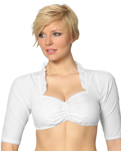 Stockerpoint Damen Clara Dirndlbluse, Weiss, 38 von Stockerpoint