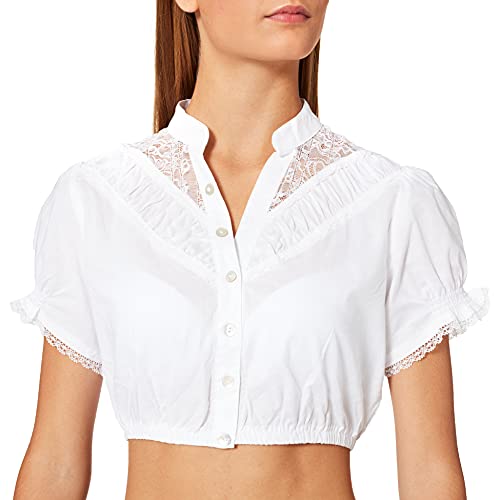 Stockerpoint Damen Bluse B-4020 Trachtenbluse, Weiß (Weiss Weiss), 42 von Stockerpoint