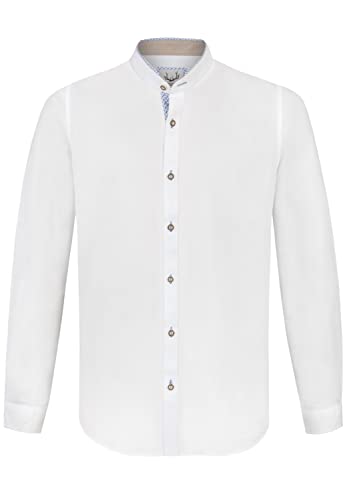 Stockerpoint Herren Raffa Trachtenhemd, Weiss blau, 2XL von Stockerpoint