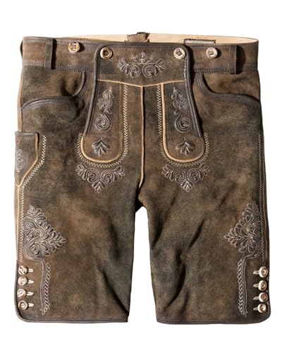 Stockerpoint Herren Beppo4 Trachtenlederhose, Bison gespeckt, 64 von Stockerpoint