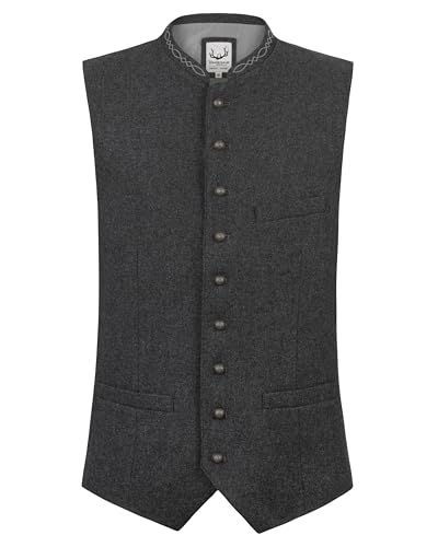 Stockerpoint Devito Herren Trachtenweste, Grau, 46 von Stockerpoint