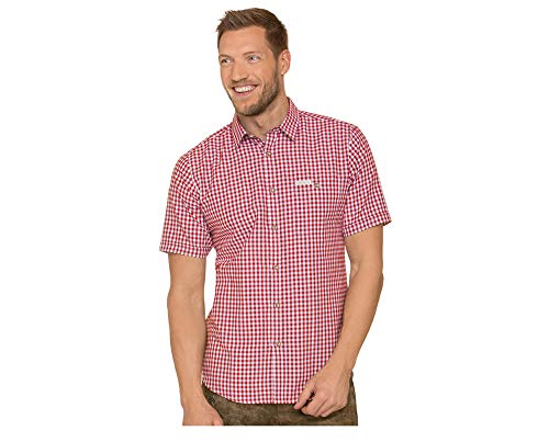 Stockerpoint Herren Renko3 Trachtenhemd, rot, 2XL von Stockerpoint