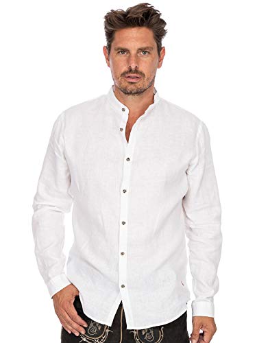 Stockerpoint Herren Hemd Vettel Trachtenhemd, Weiß (Weiss Weiss), Medium (Herstellergröße: M) von Stockerpoint