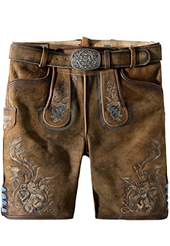 Stockerpoint Herren Bayernhose Trachtenlederhose, havanna geäscht, 56 von Stockerpoint