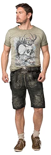 Stockerpoint Götterrabe Herren Trachtenlederhose, Graphit Vintage, 54 von Stockerpoint