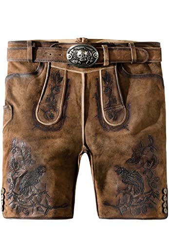 Stockerpoint Götterrabe Herren Trachtenlederhose, Tabak Gespeckt, 46 von Stockerpoint