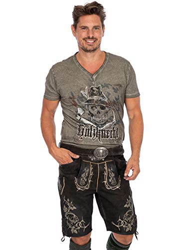 Stockerpoint Herren Hose Kramer Lederhose, Grau (Graphit Vintage Graphit Vintage), (Herstellergröße: 44) von Stockerpoint