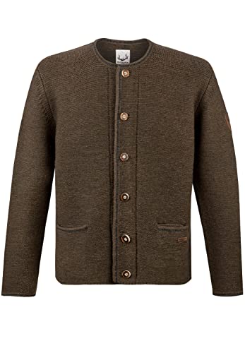 Stockerpoint Amaro Herren Trachtenstrickjacke, Fog, 48 von Stockerpoint