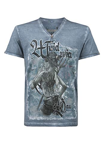 Stockerpoint Herren Rebel Soul T-Shirt, Rauchblau, XL von Stockerpoint