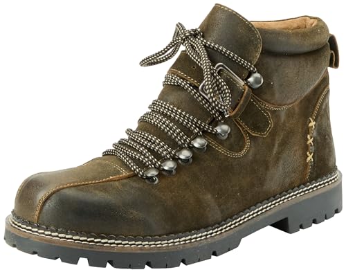 Stockerpoint Herren Tiago Trachtenstiefel, Dunkelbraun gespeckt, 41 von Stockerpoint