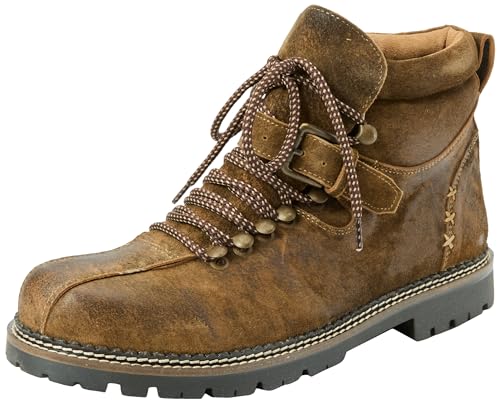 Stockerpoint Herren Tiago Trachtenstiefel, hellbraun gespeckt, 46 von Stockerpoint