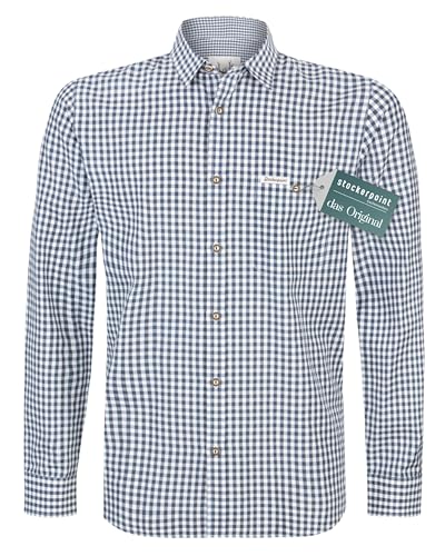 Stockerpoint Campos3 Herren Trachtenhemd, Marine, XL Stockerpoint Campos3 Herren Trachtenhemd, Marine, XL von Stockerpoint