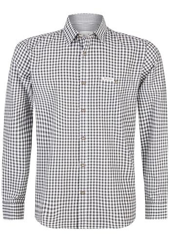 Stockerpoint Campos3 Herren Trachtenhemd, Anthrazit, XL von Stockerpoint