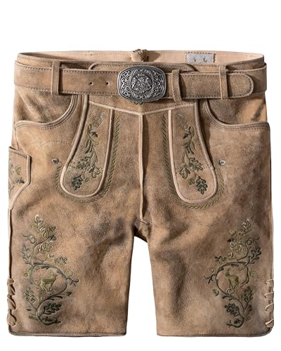 Stockerpoint Herren Girgl Trachtenlederhose, senf gespeckt grün, 48 von Stockerpoint