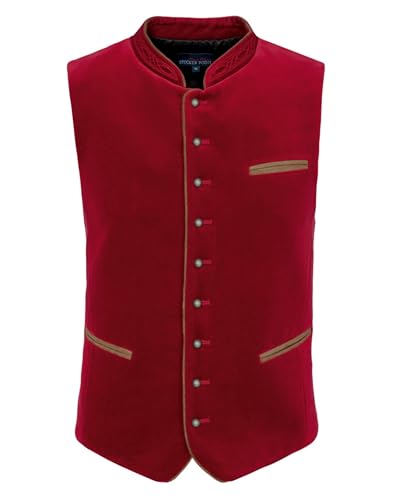 Stockerpoint Ricardo Herren Trachtenweste, Dunkelrot, 52 von Stockerpoint