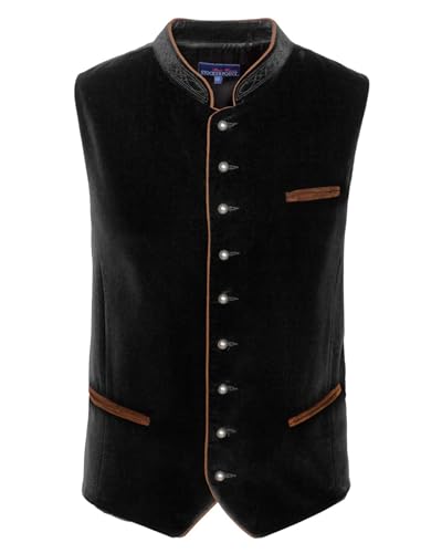 Stockerpoint Ricardo Herren Trachtenweste, Schwarz, 64 von Stockerpoint