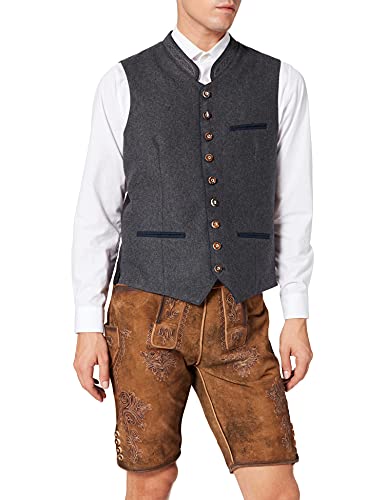 Stockerpoint Herren Weste Sirius Trachtenweste, Grau (Grau-Dunkelblau Grau-Dunkelblau), Medium (Herstellergröße: 50) von Stockerpoint