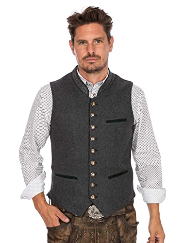 Stockerpoint Herren Weste Sirius Trachtenweste, Grau (Grau-Tanne Grau-Tanne), X-Large (Herstellergröße: 54) von Stockerpoint