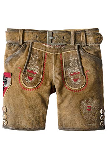 Stockerpoint Jungen Hose Austria Jr. Lederhose, Mehrfarbig (Hanf Gespeckt Hanf Gespeckt), 152 (Herstellergröße: 146-152) von Stockerpoint