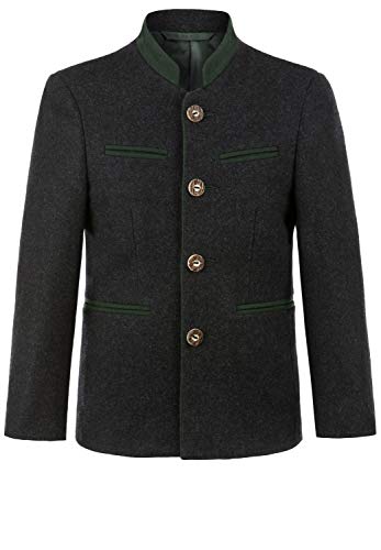 Stockerpoint Jungen Sakko Lenz jr. Trachtenjacke, Grau (Anthrazit Anthrazit), 98/104 (Herstellergröße: 98-104) von Stockerpoint