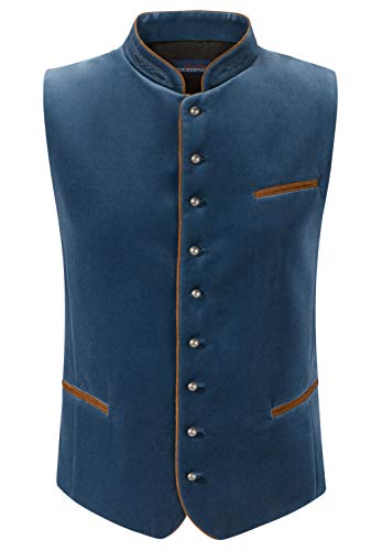 Stockerpoint Ricardo Herren Trachtenweste, Rauchblau, 48 von Stockerpoint