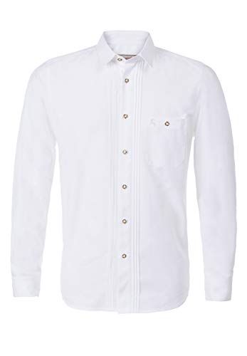 Stockerpoint Trachtenhemd OC-Mike | Weiß mit Kent-Kragen | Regular Fit S von Stockerpoint