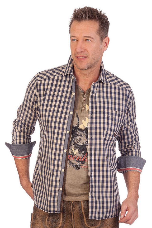 Stockerpoint Trachtenhemd Trachtenhemd - TOM - dunkelrot, dunkelblau von Stockerpoint