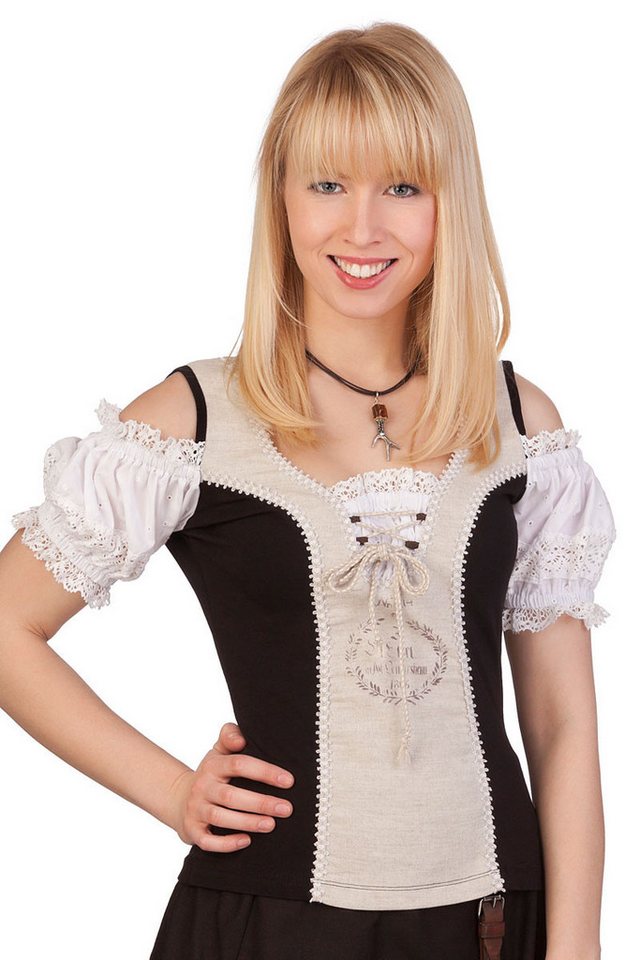 Stockerpoint Trachtenshirt Blusenshirt - ALBA - schwarz von Stockerpoint