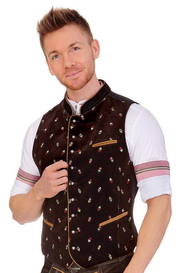 Stockerpoint Trachtenweste Trachtenweste - CALZADO - apfelgrün, purple, braun von Stockerpoint