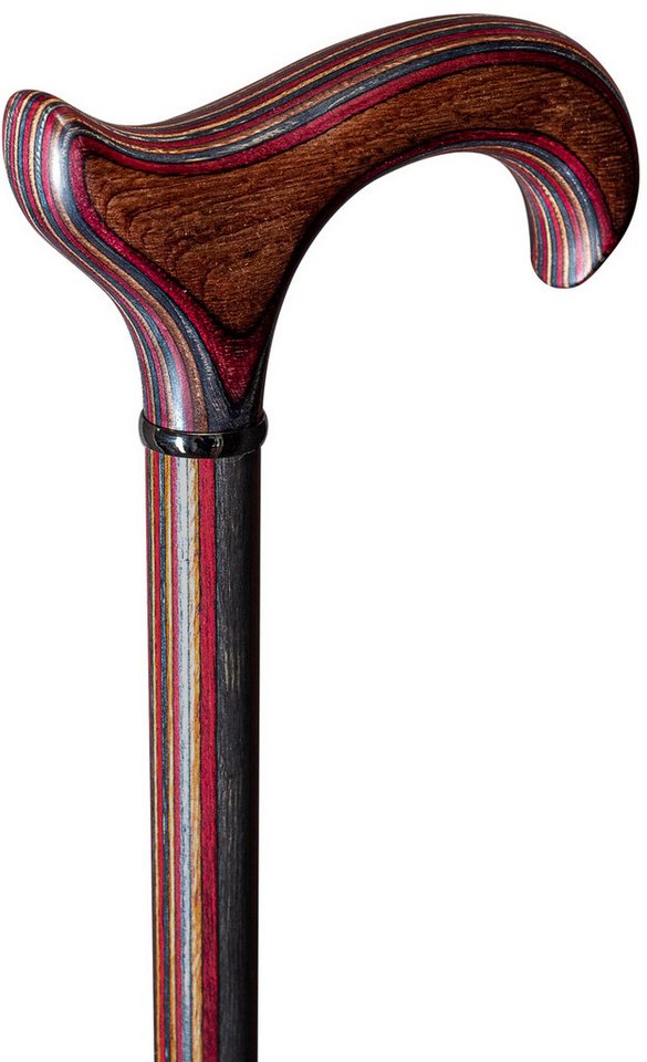 Stockshop Gehstock Design Gehstock ACTIONWOOD WINE,ergonomischer Derbygriff und Stock aus von Stockshop