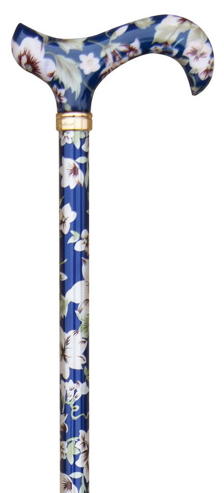 Stockshop Gehstock Design Gehstock FLORA, höhenverstellbar 77-100cm, Gummipuffer. von Stockshop