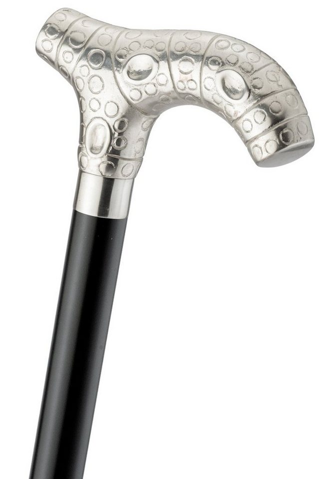 Stockshop Gehstock Design- Gehstock SILVER MADAGASKAR, Fritzgriff versilbert, Stock aus H von Stockshop