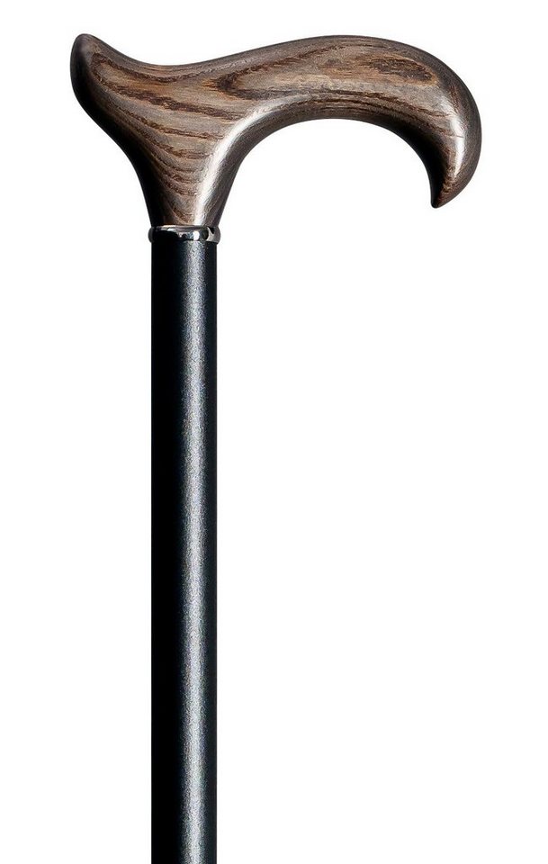 Stockshop Gehstock Design Gehstock STEPDERBY ESCHE, Derbygriff, grau gebeiztes Eschenhol von Stockshop