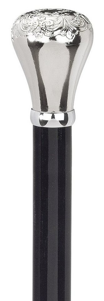 Stockshop Gehstock Gehstock Frackstock PALAZZO Knaufgriff ziseliert,verchromt,Buche lacki von Stockshop